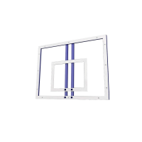 Баскетбольный щит тренировочный 1200х900 мм, оргстекло 10 мм